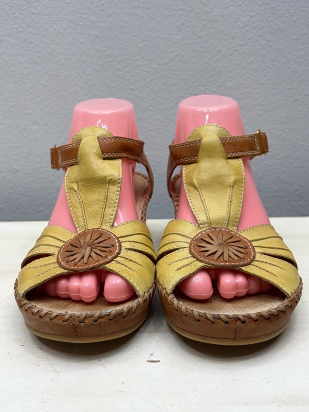 Pikolinos Leather Puerto Vallarta Wedge Sandals Size 39 - Picture 4 of 9